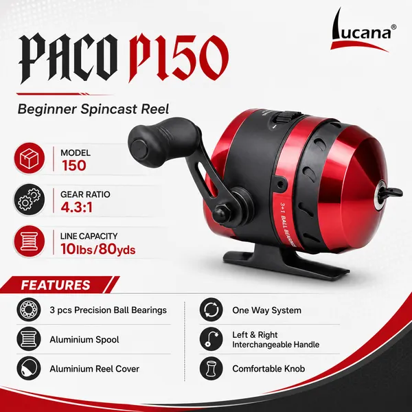 Lucana_Paco_P150_Beginner_Spincast_Reel