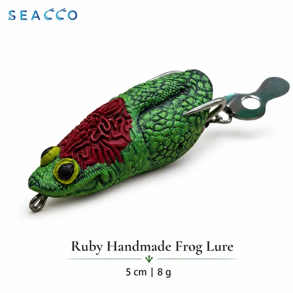 SEACCO_Ruby_Handmade_Frog_Lure_5cm_8g_-_Green_Ruby_|_Pack_of_1