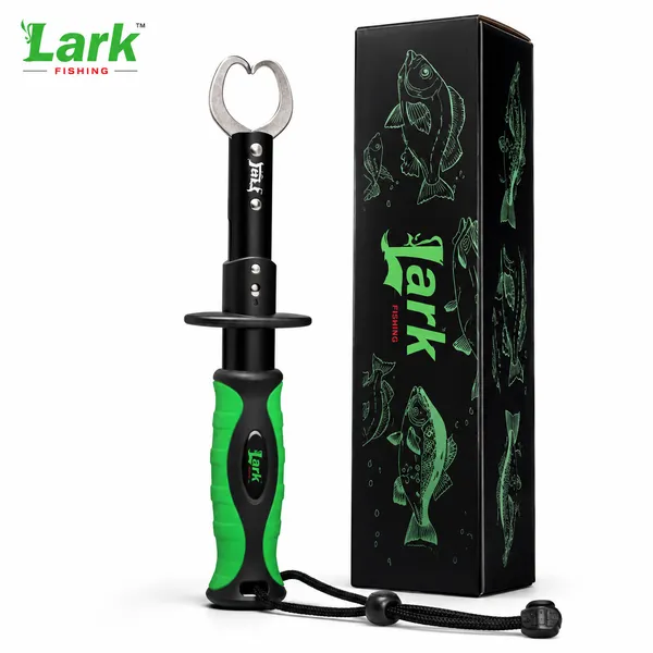 Lark_Fishing_Fish_Lip_Gripper_with_Wrist_Lanyard_–_Black_&_Green