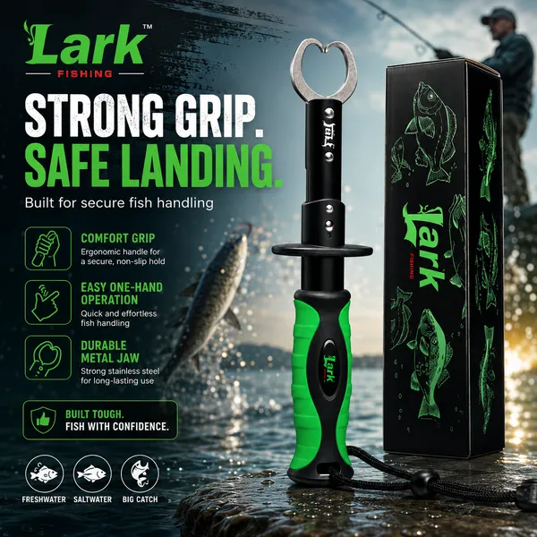 Lark_Fishing_Fish_Lip_Gripper_with_Wrist_Lanyard_–_Black_&_Green