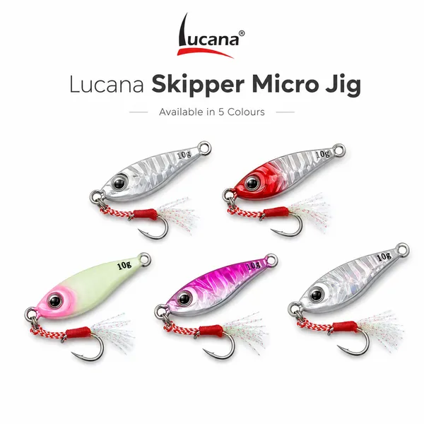 Lucana_Skipper_Micro_Jig_10G_-_Silver_Glow_|_Single_Assist_Hook