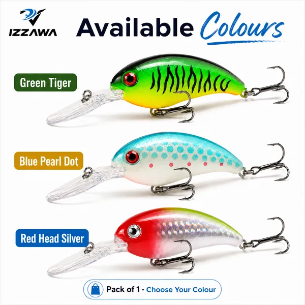 IZZAWA_Crank_Fish_Lure_10cm_14g_-_Red_Head_Silver_|_Pack_of_1