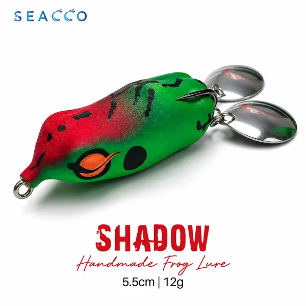SEACCO_Shadow_Handmade_Frog_Lure_5.5cm_12g_-_Red_Green_Shadow_|_Pack_of_1