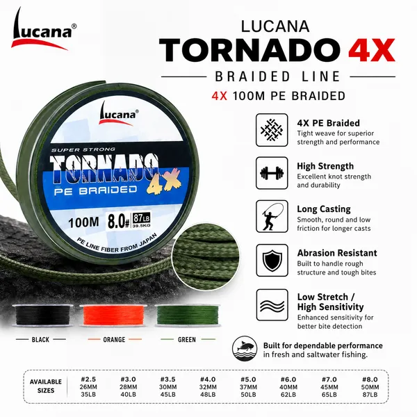 Lucana_Tornado_4X_Braided_Fishing_Line_100m