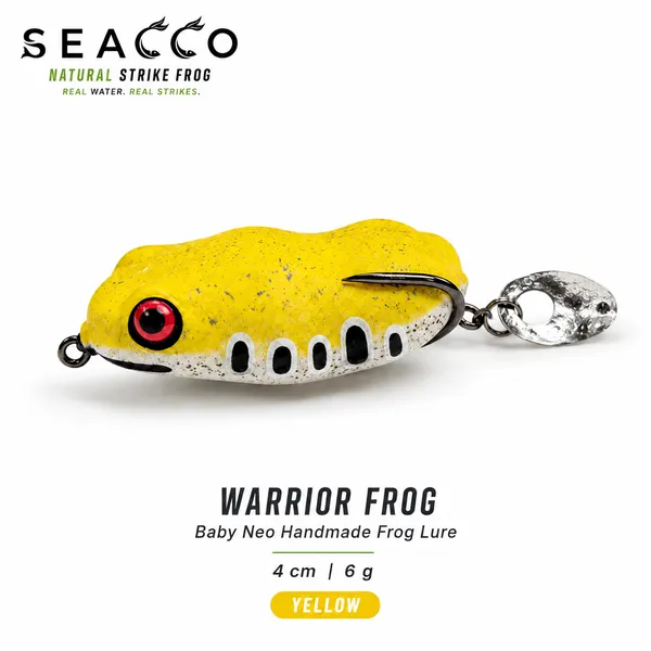 SEACCO_Warrior_Frog_Baby_Neo_Handmade_Frog_Lure_4cm_6g_-_Yellow_|_Pack_of_1