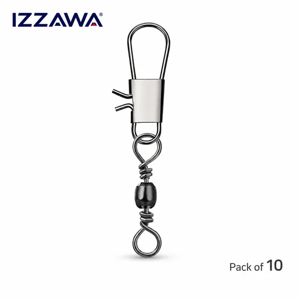 IZZAWA_Fishing_Swivel_with_Snap_-_Pack_of_10