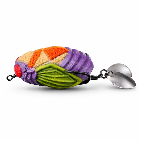 Pexxo_Dora_Frog_Lure_3.5cm_6-7g_-_Brown/Green/Purple_for_Snakehead_&_Murrel