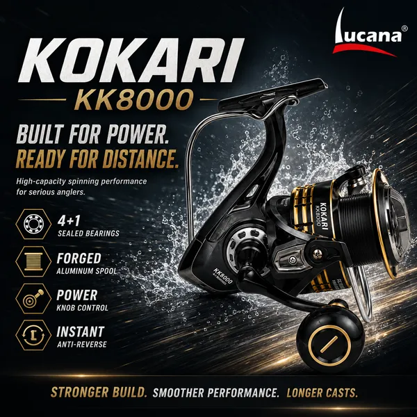 Lucana_Kokari_KK8000_High-Capacity_Spinning_Reel
