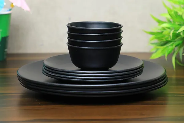 Black_Regular_Melamine_Dinner_Set_Full_Plates_Half_Plates_With_Katoris_Matt_Black_Design_Combo_24