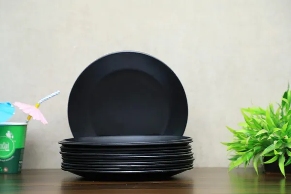 Black_Regular_Melamine_Dinner_Set_Full_Plates_Half_Plates_With_Katoris_Matt_Black_Design_Combo_31