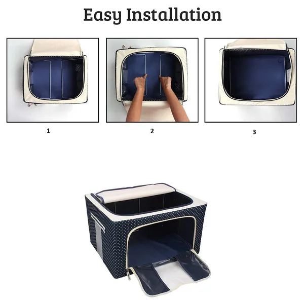 Cloth_Storage_Organizer_Bag_66_Ltr_All_Polka_Blue_With_Window_Folding_Bag_Under_Bed_Closet_Wardrobe_Cloth_Cover_Box_Pack_Of_6
