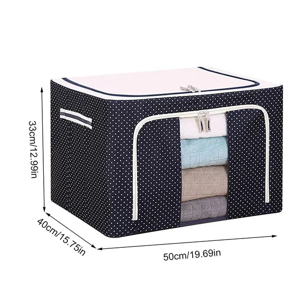 Cloth_Storage_Organizer_Bag_66_Ltr_All_Polka_Blue_With_Window_Folding_Bag_Under_Bed_Closet_Wardrobe_Cloth_Cover_Box_Pack_Of_6