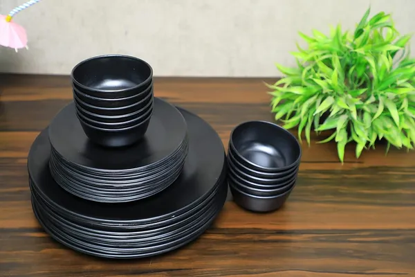 Pack_Of_36_Black_Regular_Melamine_Dinner_Set_Plates_And_Bowls_Dinner_Set_Full_Plates_Small_Plates_With_Katoris_Regular_Black_Design_Pack_Of_36