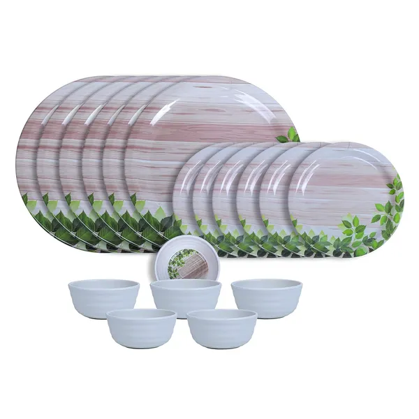 Pack_Of_18_White_And_Leaf_Premium_Melamine_Dinner_Set_Plates_And_Bowls_Dinner_Set_Full_Plates_Small_Plates_With_Katoris_White_Leaf_Design_Green_6_6_6