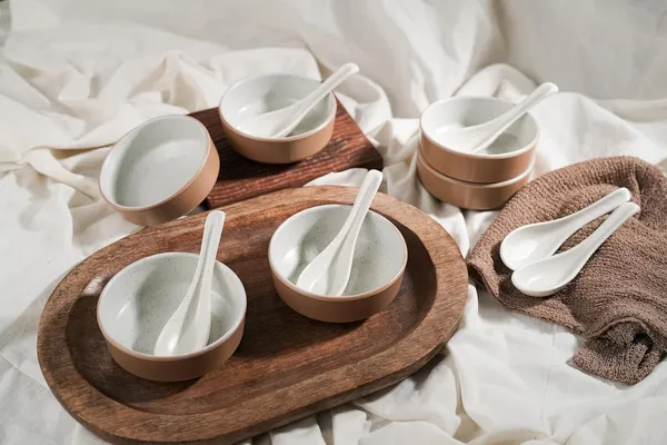 Melamine_Two_Tone_Tan_Brown_Milky_Dot_Premium_Melamine_Soup_Bowls_And_Spoons_Dishwasher_Safe_Bowl_Set_Crockery_For_Dining_And_Gifting_6_Soap_Bowl_And_Spoon