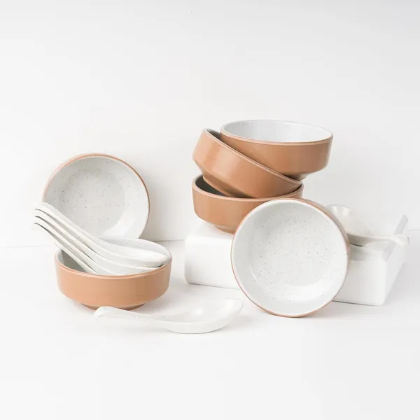 Melamine_Two_Tone_Tan_Brown_Milky_Dot_Premium_Melamine_Soup_Bowls_And_Spoons_Dishwasher_Safe_Bowl_Set_Crockery_For_Dining_And_Gifting_6_Soap_Bowl_And_Spoon