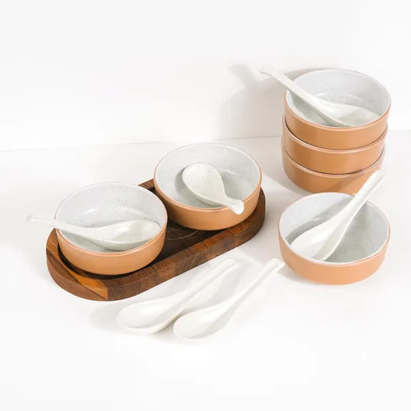 Melamine_Two_Tone_Tan_Brown_Milky_Dot_Premium_Melamine_Soup_Bowls_And_Spoons_Dishwasher_Safe_Bowl_Set_Crockery_For_Dining_And_Gifting_6_Soap_Bowl_And_Spoon