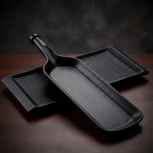 Melamine_Black_Serving_Platter_Combo_For_French_Fries_Momos_Rolls_Dessert_And_Snacks_Serving_Tray_Combo_1002