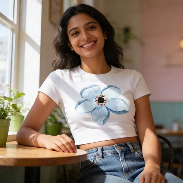 Flower_Baby_Tee_190Gsm_Crop_Tee