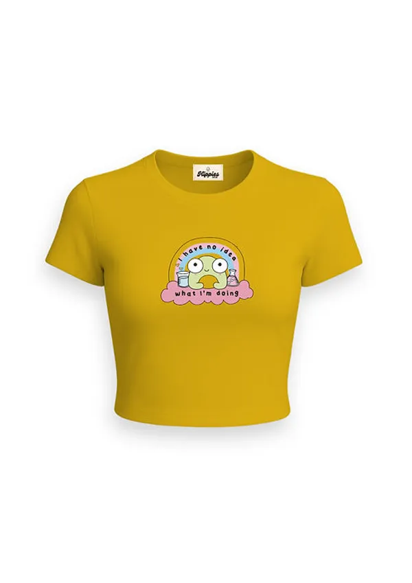 No_Idea_What_I_M_Doing_Baby_Tee_190Gsm_Cotton_Crop_Tee