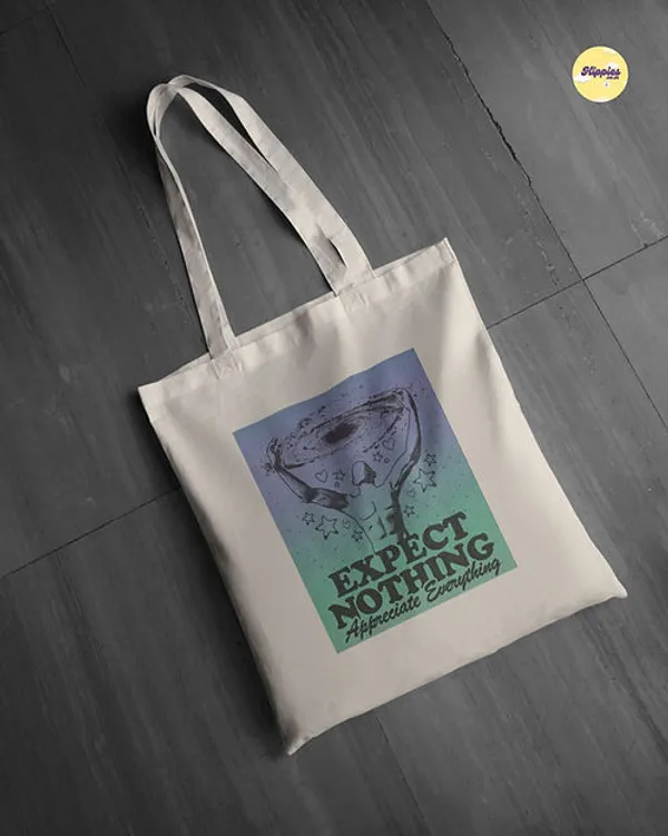 Expect_Nothing_Appreciate_Everything_Everyday_Totebag_Non_Zipper_Closure_(Pack_of_2)