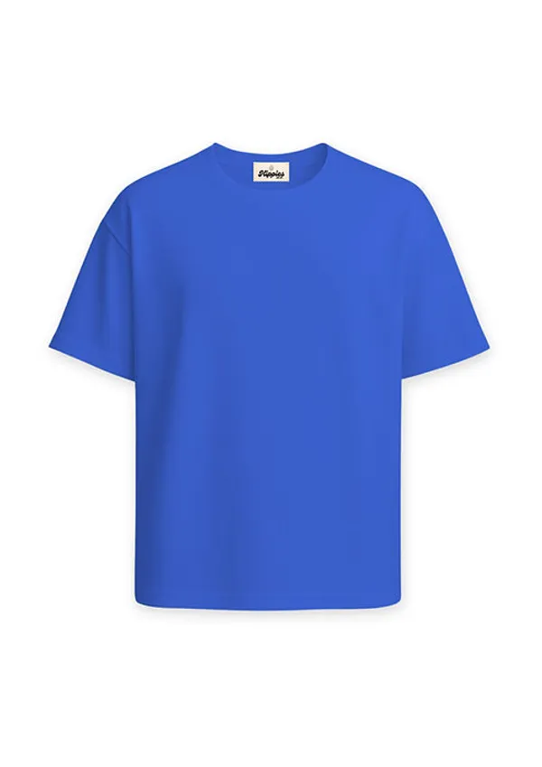 Royal_Blue_Solid_Oversized_Tee_240Gsm_Cotton_Tshirt