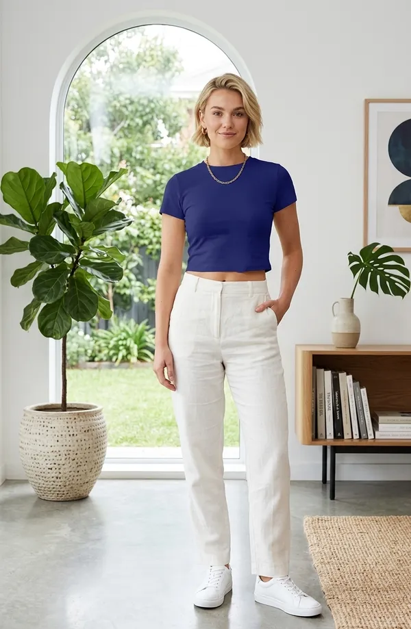 Combo_of_Solid_Baby_Tees(2)__|_Sky_Blue_&_Navy_Blue|_180Gsm_Cotton_Crop_T-shirt