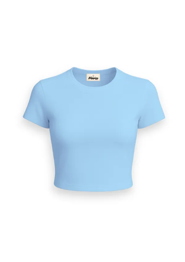 Combo_of_Solid_Baby_Tees(2)__|_Sky_Blue_&_Navy_Blue|_180Gsm_Cotton_Crop_T-shirt