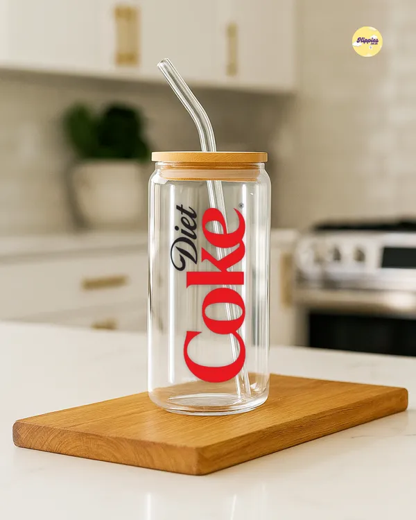 Diet_Coke_Glass_Tumbler_|_wooden_lid_&_glass_straw