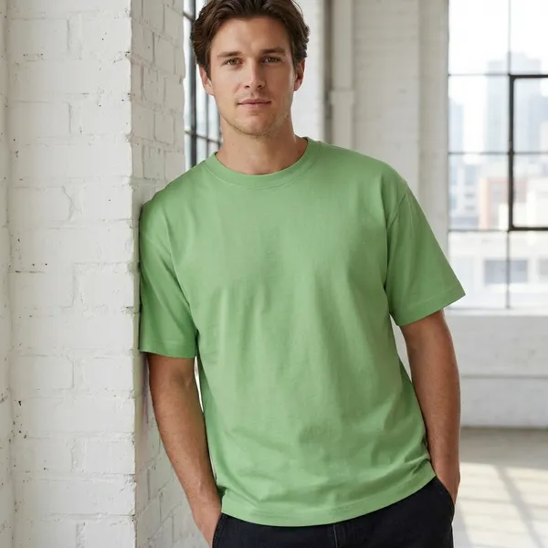 Apple_Green_Solid_Oversized_Tee_240Gsm_Cotton_Tshirt