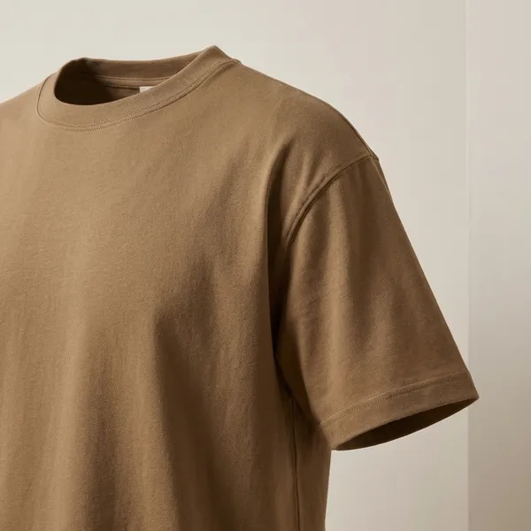 Beige_Solid_Oversized_Tee_240Gsm_Cotton_Tshirt