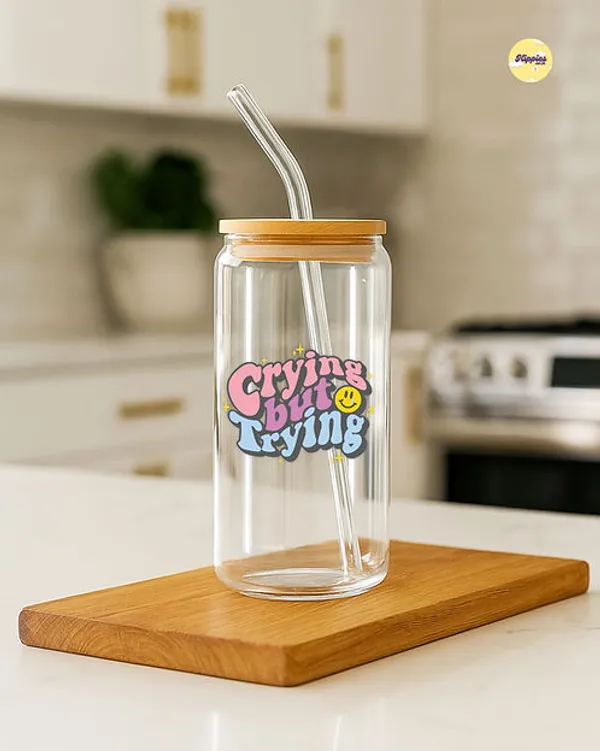 Crying_But_Trying_Glass_Tumbler_With_Straw