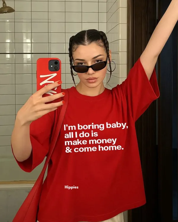 I'm_boring_baby_-_Unisex_T-shirt_|_O9versized_Fit_|_240GSM_Cotton