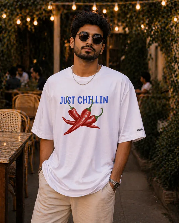 Just_Chillin_Unisex_Tee_|_Oversized_T-shirt_|_240Gsm_Cotton