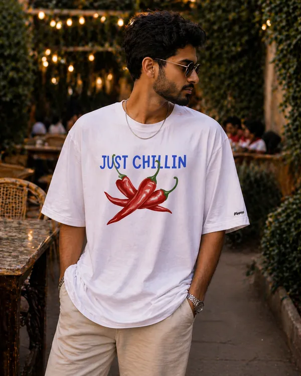Just_Chillin_Unisex_Tee_|_Oversized_T-shirt_|_240Gsm_Cotton