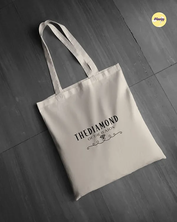 Combo_of_'Diamond_of_the_season'_Everyday_Tote_bag_&_Canvas_pouch_|_Tote_Bag_with_Non_Zipper_Closure