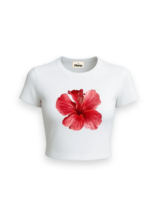 Hibiscus_Baby_Tee_190Gsm_Cotton_Crop_Tee