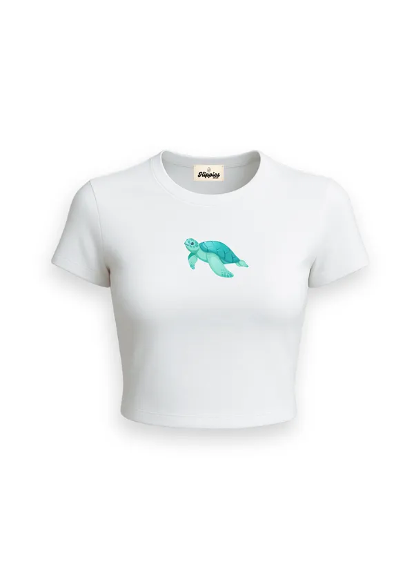 Sea_Turtle_-_Summer_baby_tee_|_190GSM_COTTON_CROP_TEE
