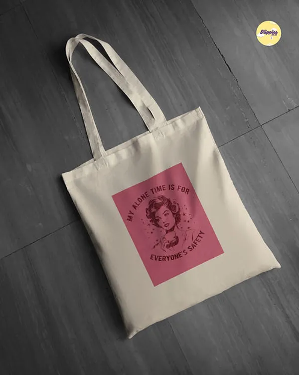 Combo_of_'for_everyone's_safety'Everyday_Tote_bag_&_Canvas_pouch_|_Tote_Bag_with_Non_Zipper_Closure