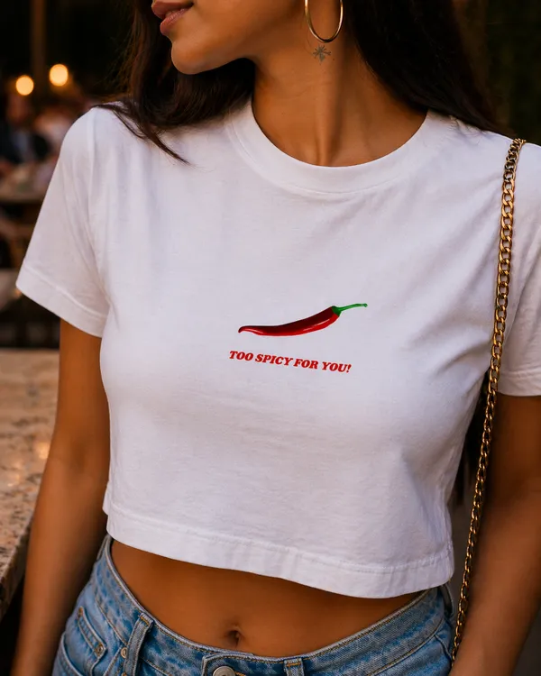 Too_spicy_for_you_baby_tee_|_190GSM_cotton_crop_tee