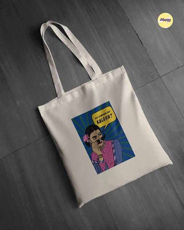 Combo_of_Kalesh_Everyday_Tote_bag_&_Canvas_pouch_|_Tote_Bag_with_Non_Zipper_Closure