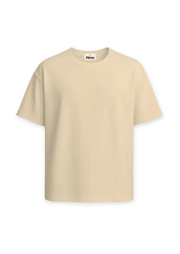 Vanillin_Solid_Oversized_Tee_240Gsm_Cotton_Tshirt