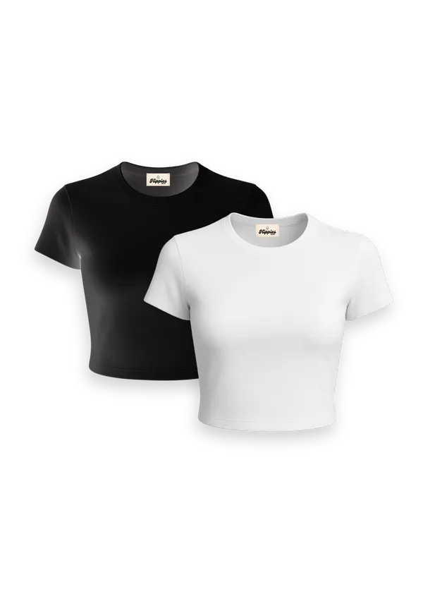 Combo_of_Solid_Baby_Tees(2)__|_Black_&_White_|_180Gsm_Cotton_Crop_T-shirt