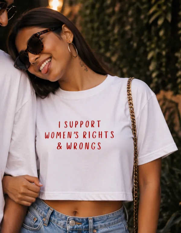 I_support_women's_rights_&_wrongs_-_Baby_Tee_|_190GSM_cotton_crop_tee