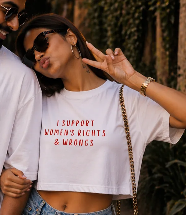 I_support_women's_rights_&_wrongs_-_Baby_Tee_|_190GSM_cotton_crop_tee
