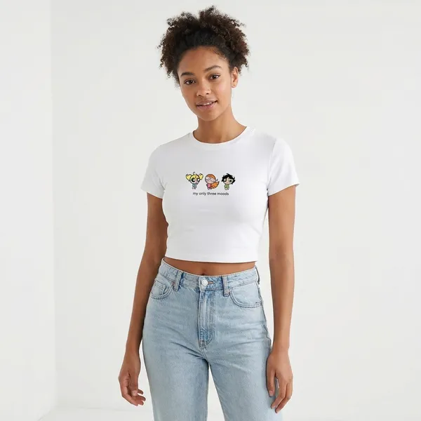 My_Three_Moods_Ft_Powerpuff_Girls_190Gsm_Cotton_Crop_Tee