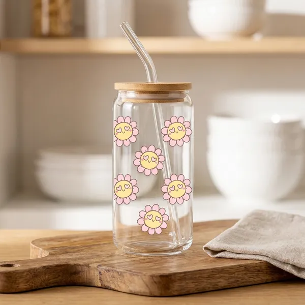 Pink_Daisies_Glass_Tumbler_With_Straw