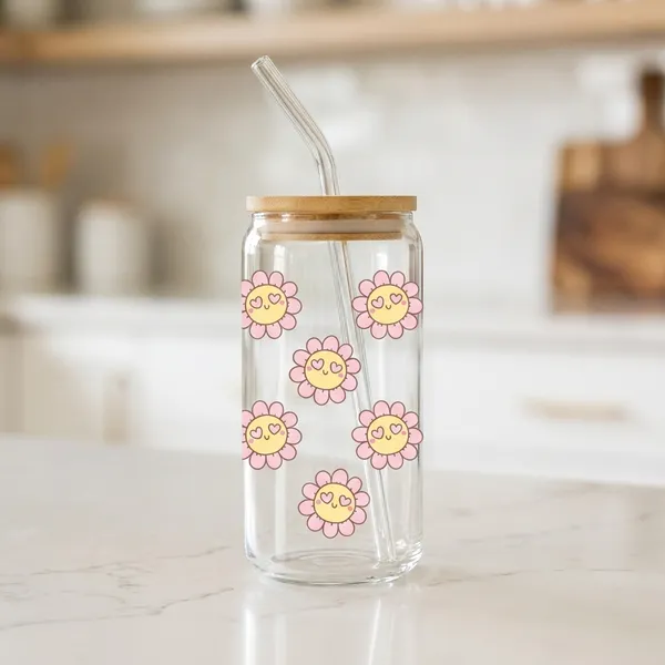 Pink_Daisies_Glass_Tumbler_With_Straw