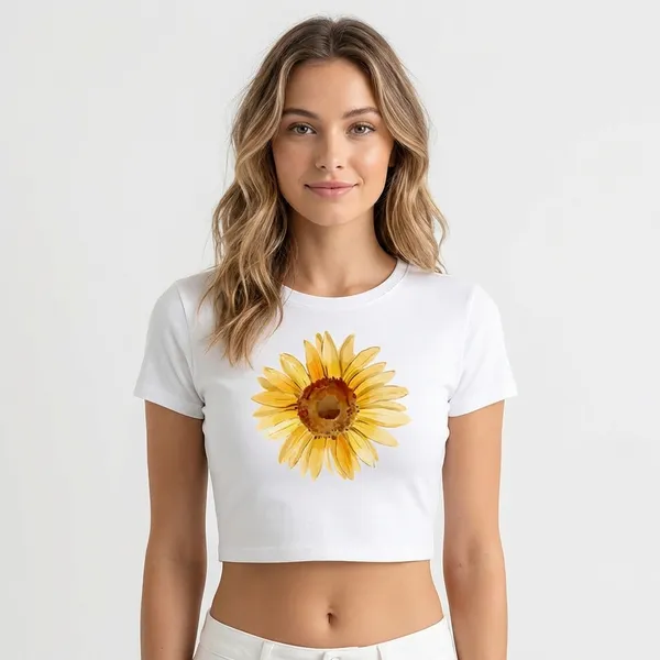 Sunflower_Baby_Tee_190Gsm_Cotton_Crop_Tee