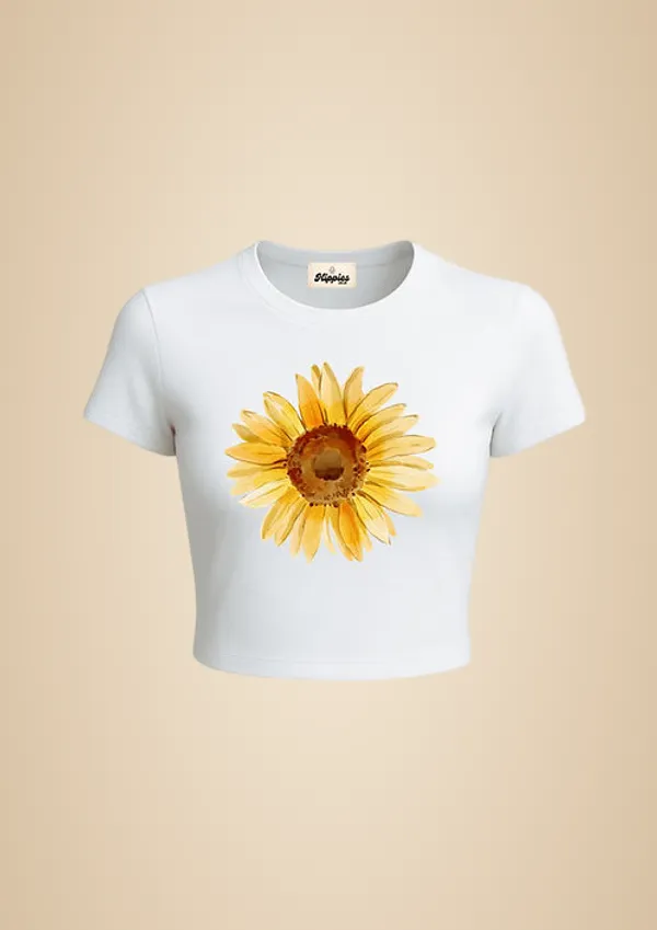 Sunflower_Baby_Tee_190Gsm_Cotton_Crop_Tee